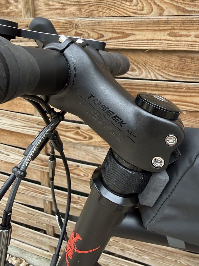 author ronin acélvázas gravel kerékpár fekete kormányszár